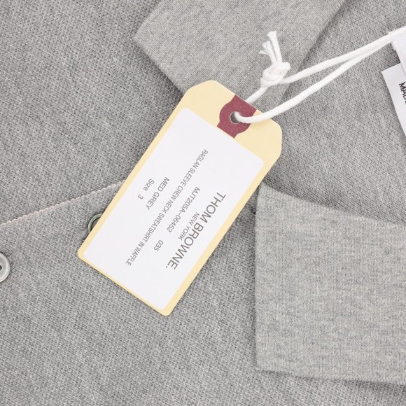 Thom Browne Four-bar Color Woven Short-sleeved Polo Shirt - Picture 4 of 9